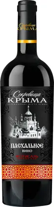 Вино Пасхальное сокровища Крыма красное сладкое 9% 750мл