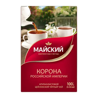 Изображение товара Чай черный Майский Корона Российской Империи 100г