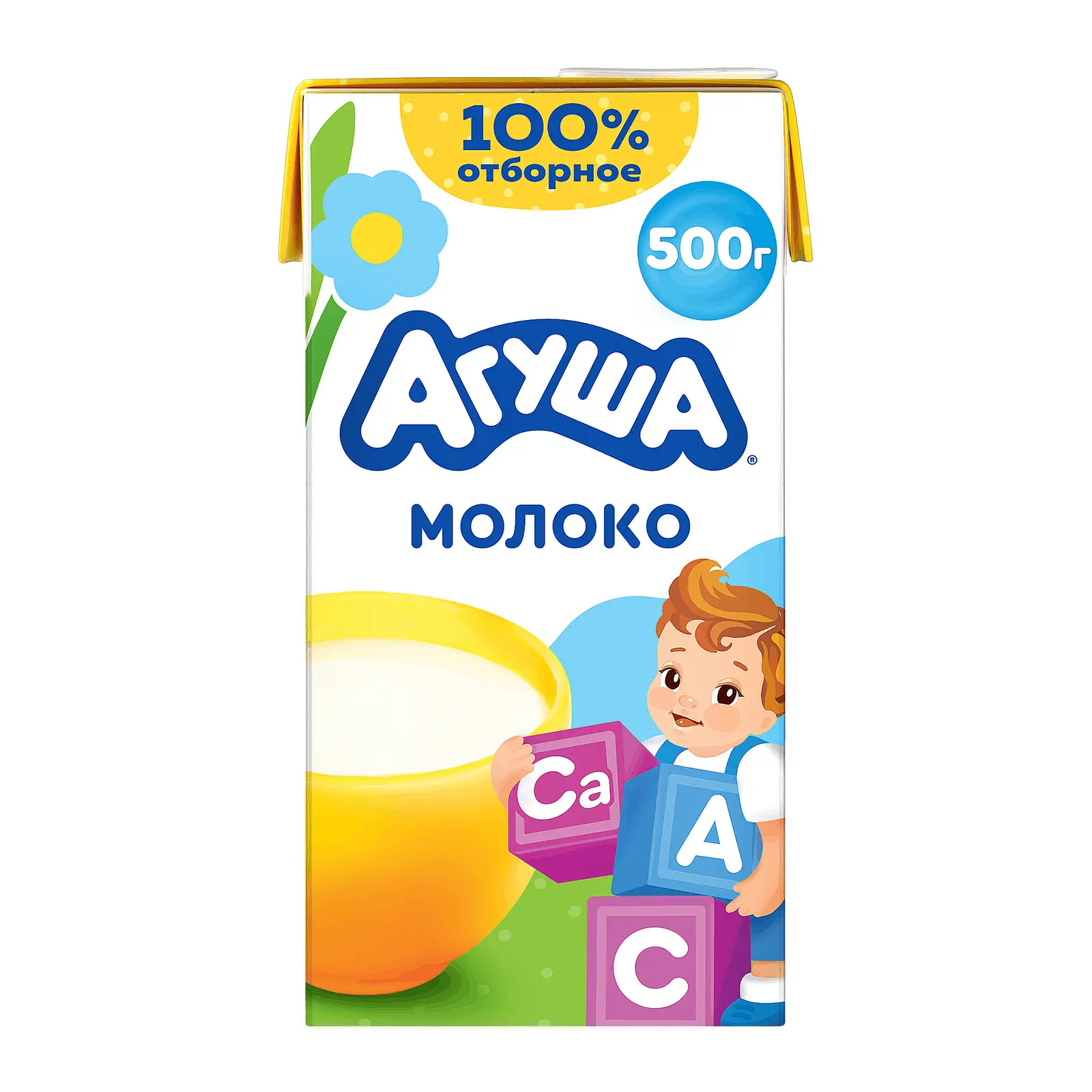 Изображение товара Молоко Агуша детское стерилизованное 3.2% 500 мл для детей от 3 лет