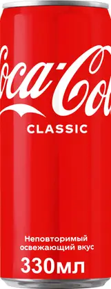 Изображение товара Coca-Cola 330мл - классический газированный безалкогольный напиток в жестяной банке