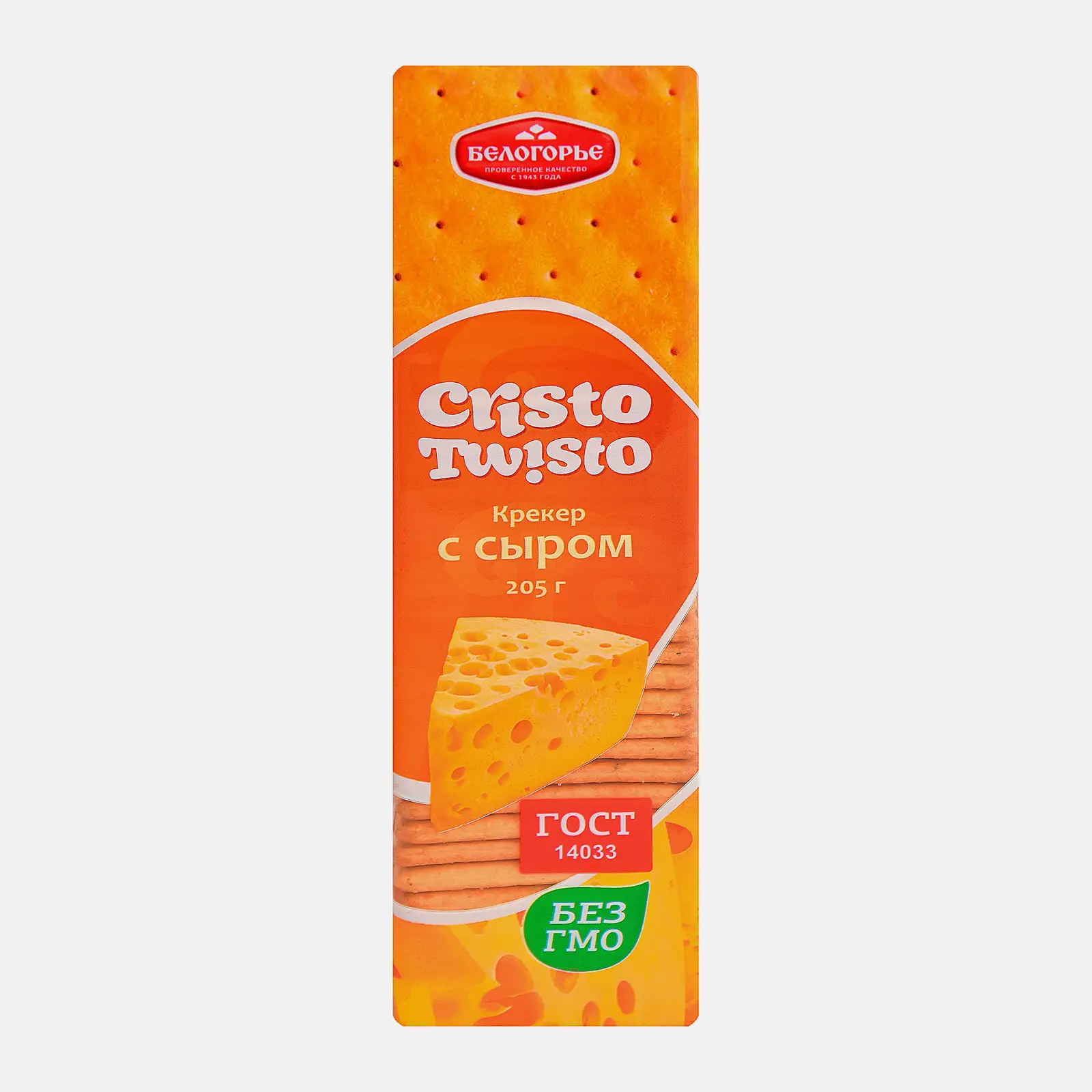 Изображение товара Крекер с сыром Cristo Twisto 205г хрустящее печенье с сырным вкусом