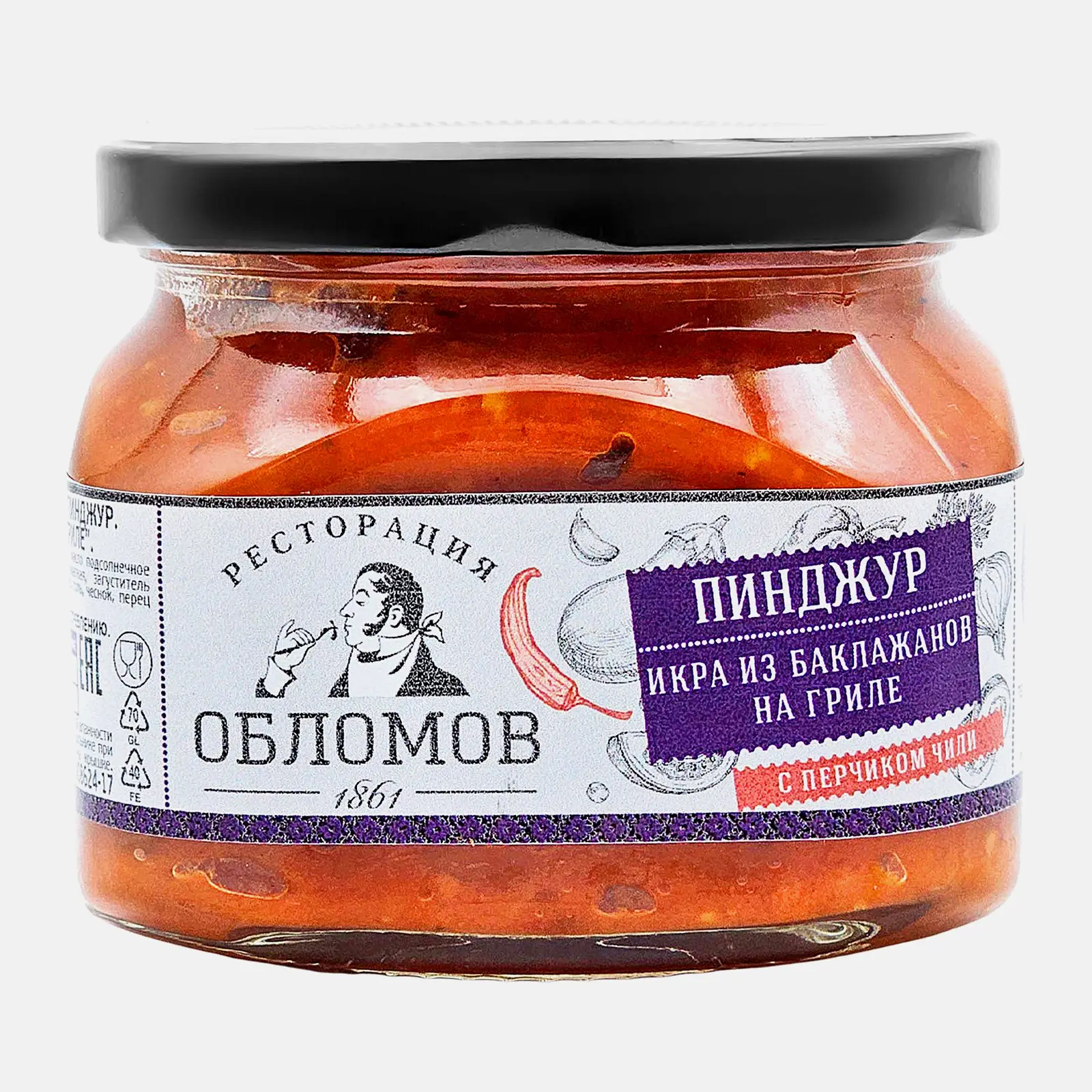 Икра из баклажанов Пинджур Ресторация Обломов 330г