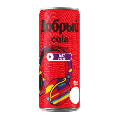 Изображение товара Напиток Добрый Cola без сахара 330мл