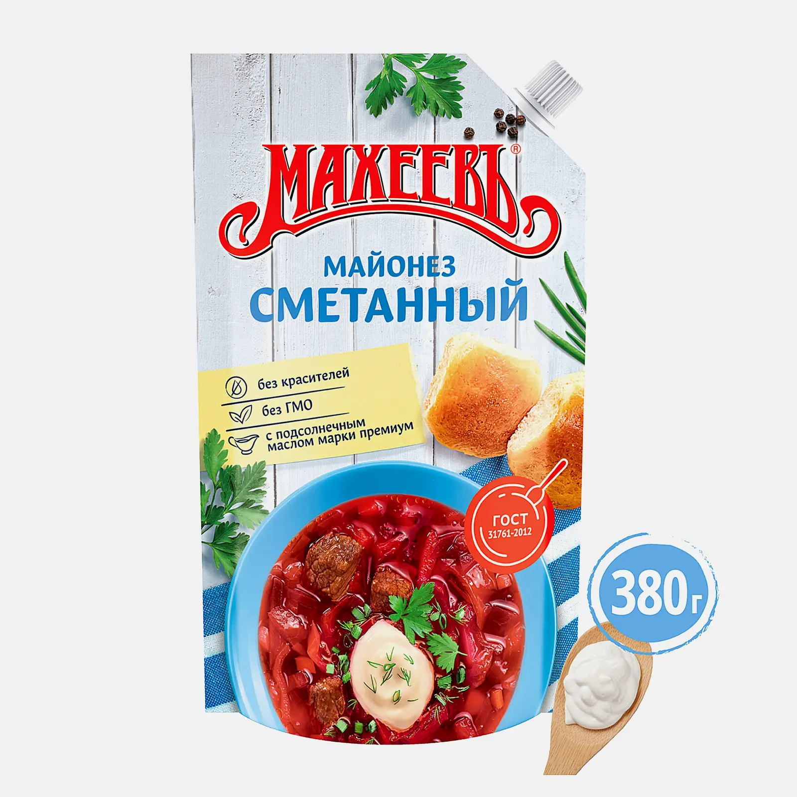 Майонез Махеевъ Сметанный 50.5% 380мл