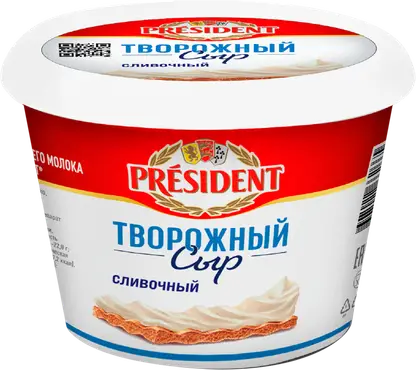 Изображение товара Сыр творожный President Сливочный 56% 140г
