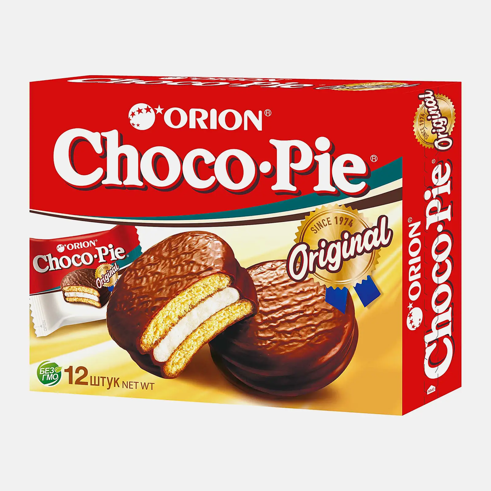 Пирожное бисквитное в шоколадной глазури Orion Choco Pie 360г в ассортименте
