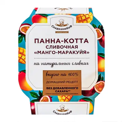 Изображение товара Панна-котта сливочная Манго-маракуйя Сладколюбоф 150г