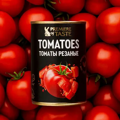 Томаты резаные в собственном соку Premiere of Taste 400г