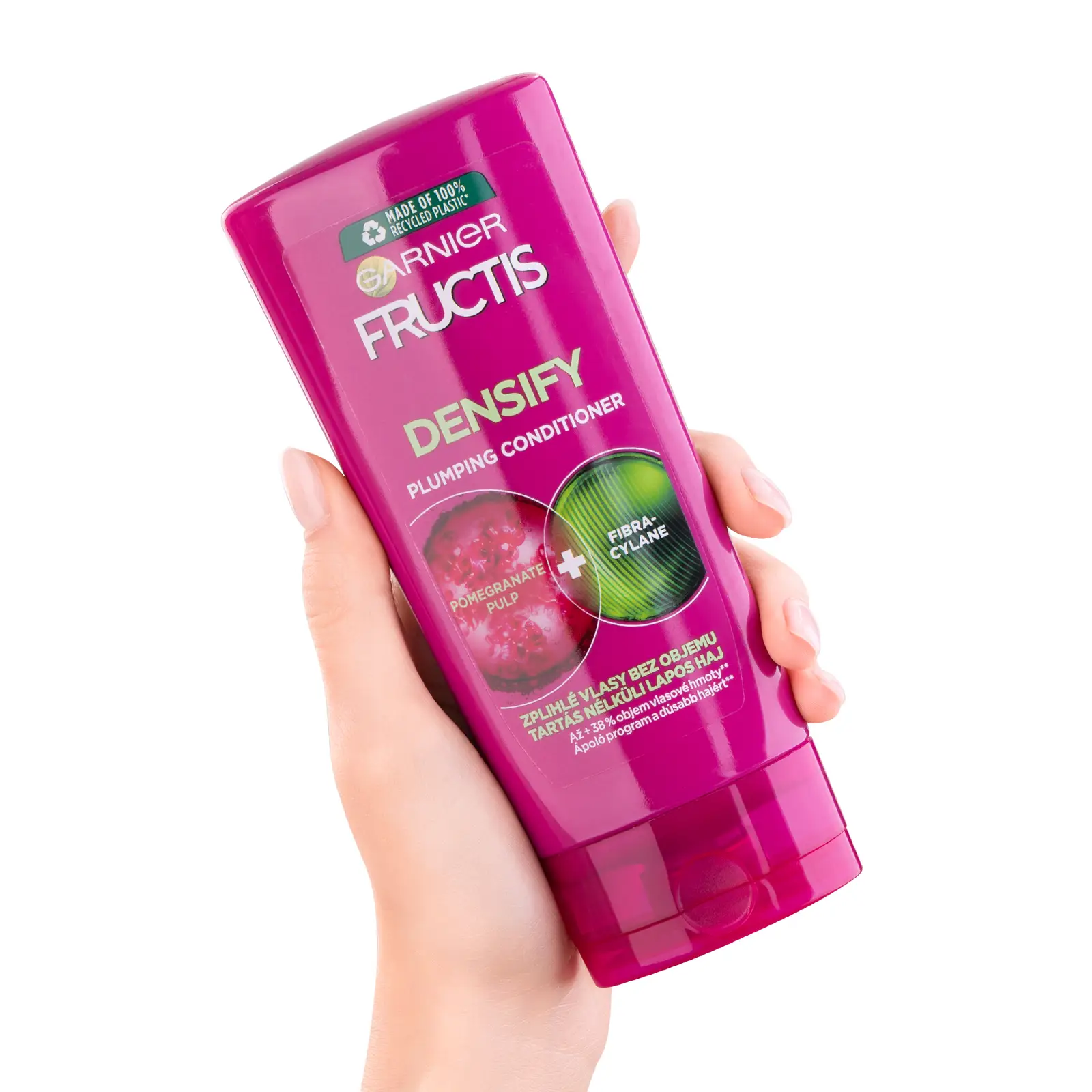 Укрепляющий бальзам-ополаскиватель Garnier Fructis Густые и Роскошные с экстрактом граната и молекулой Фибра-Цилан для волос лишенных густоты 200мл