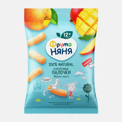 Кукурузные палочки Фрутоняня яблоко манго с 12 месяцев 20г