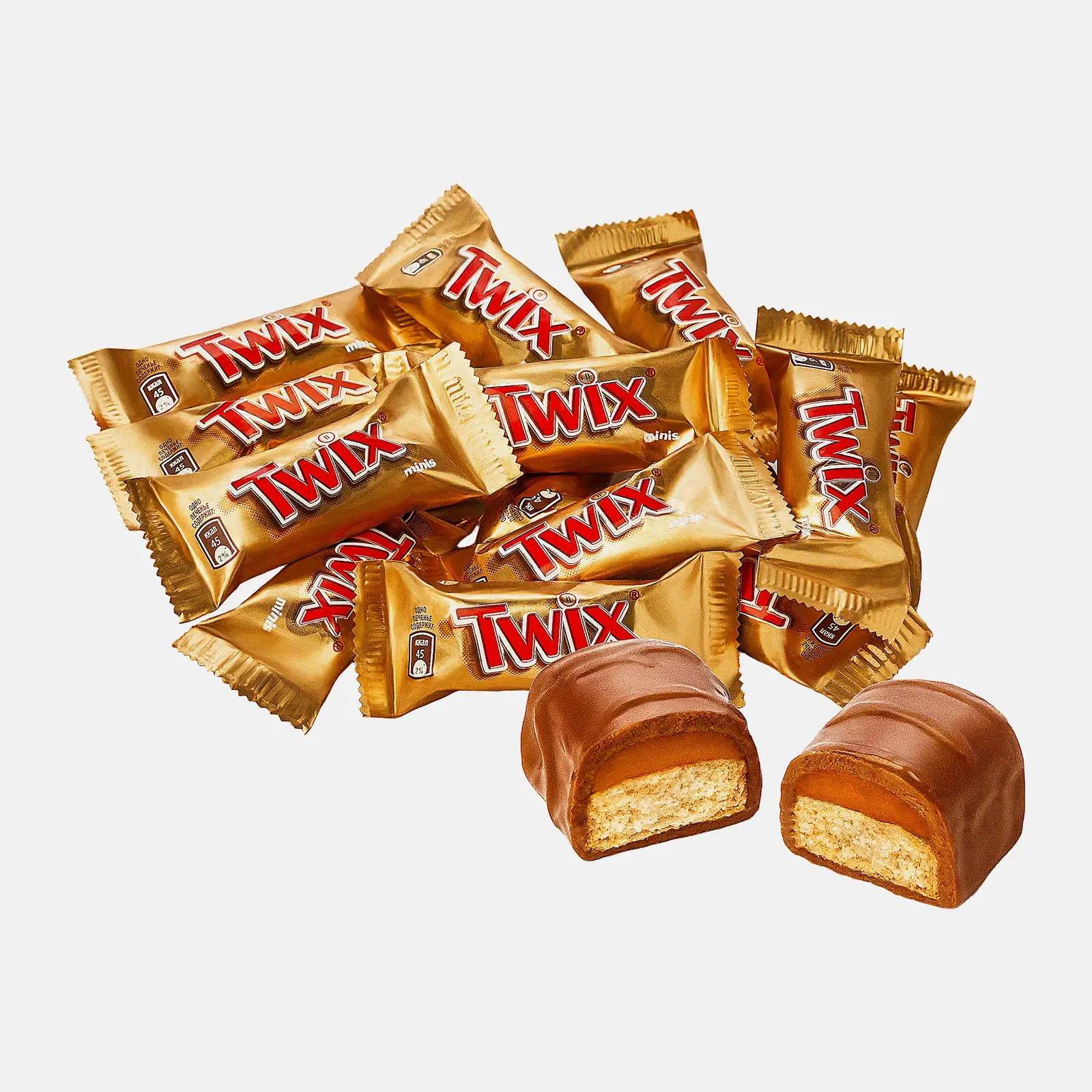 Изображение товара Мини-шоколадные конфеты Twix Minis с карамелью и печеньем 250 г