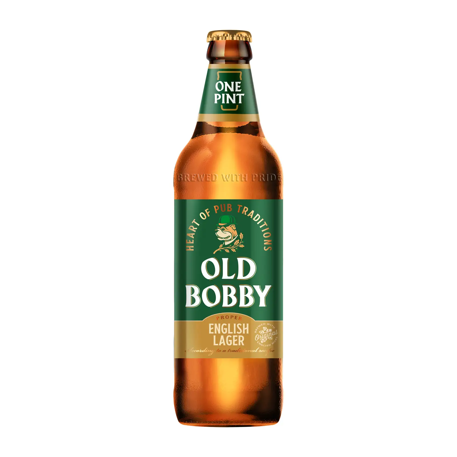 Изображение товара Пиво Old Bobby Лагер светлое 4.6% 568 мл фильтрованное пастеризованное