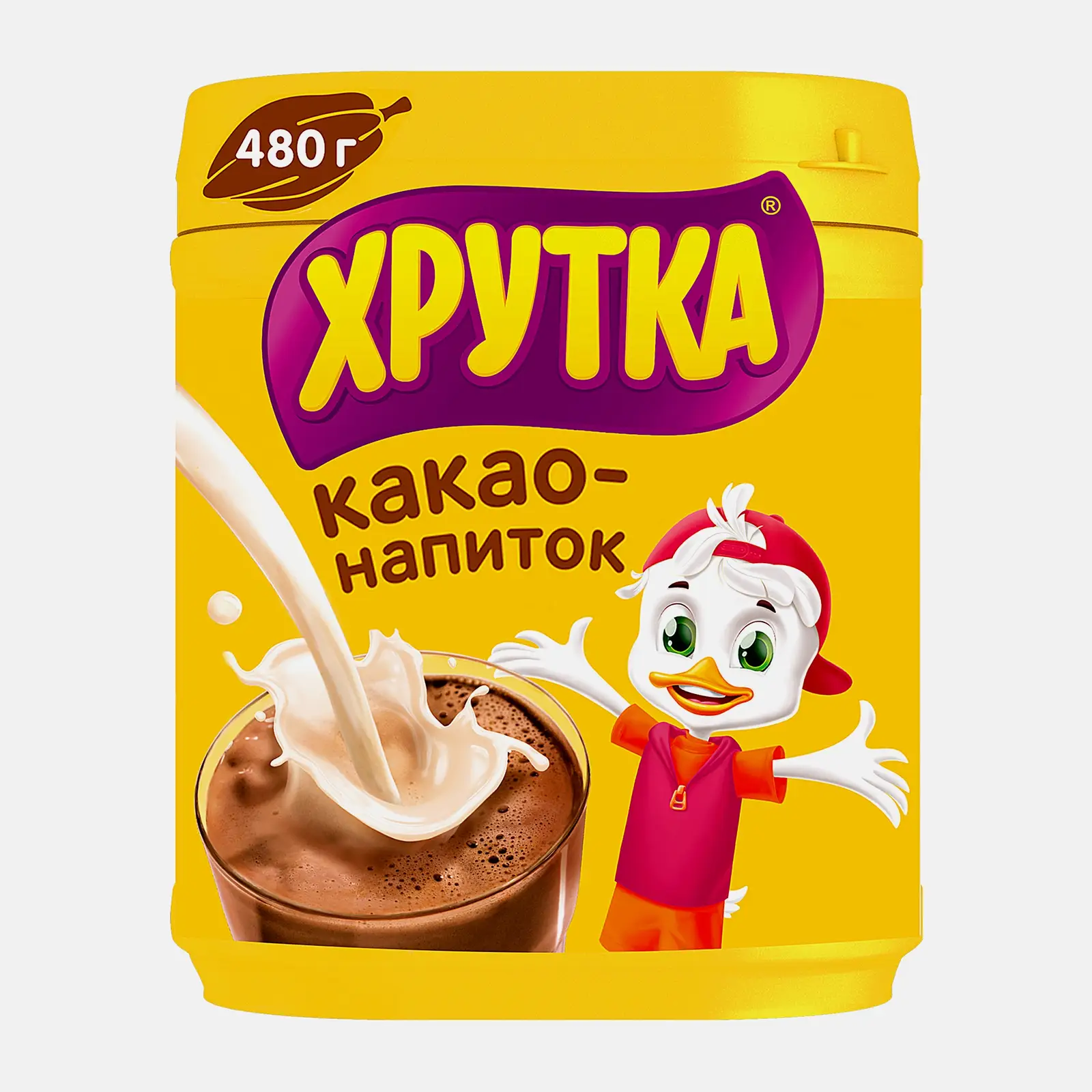 Изображение товара Какао напиток Хрутка растворимый для детей 480г натуральный шоколадный вкус