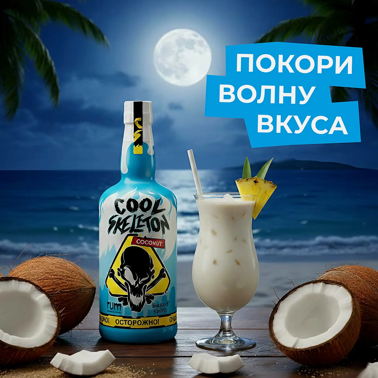 Напиток на основе рома Cool Skeleton кокос 37.5% 700мл