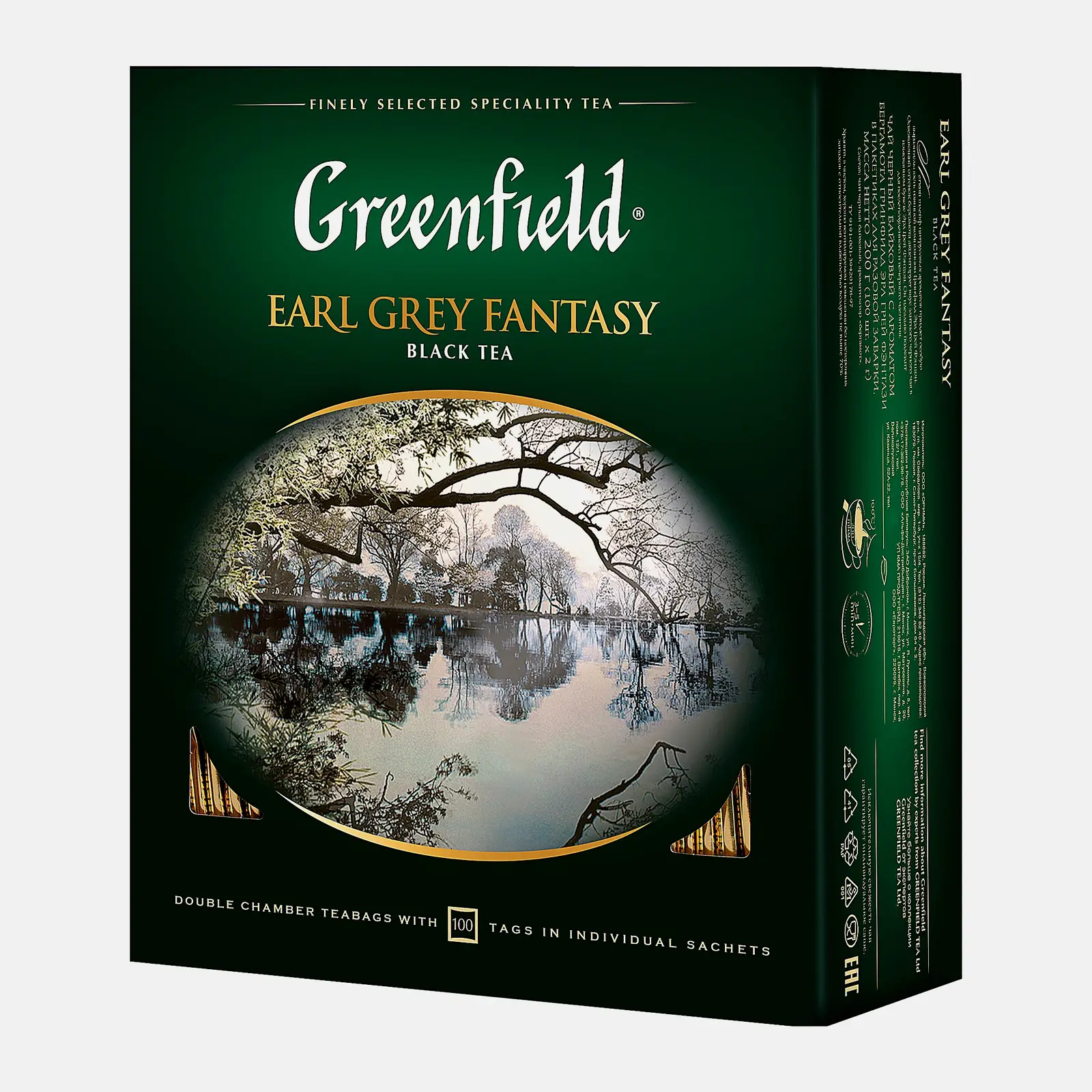 Чай черный Greenfield Earl Grey Fantasy 100пак