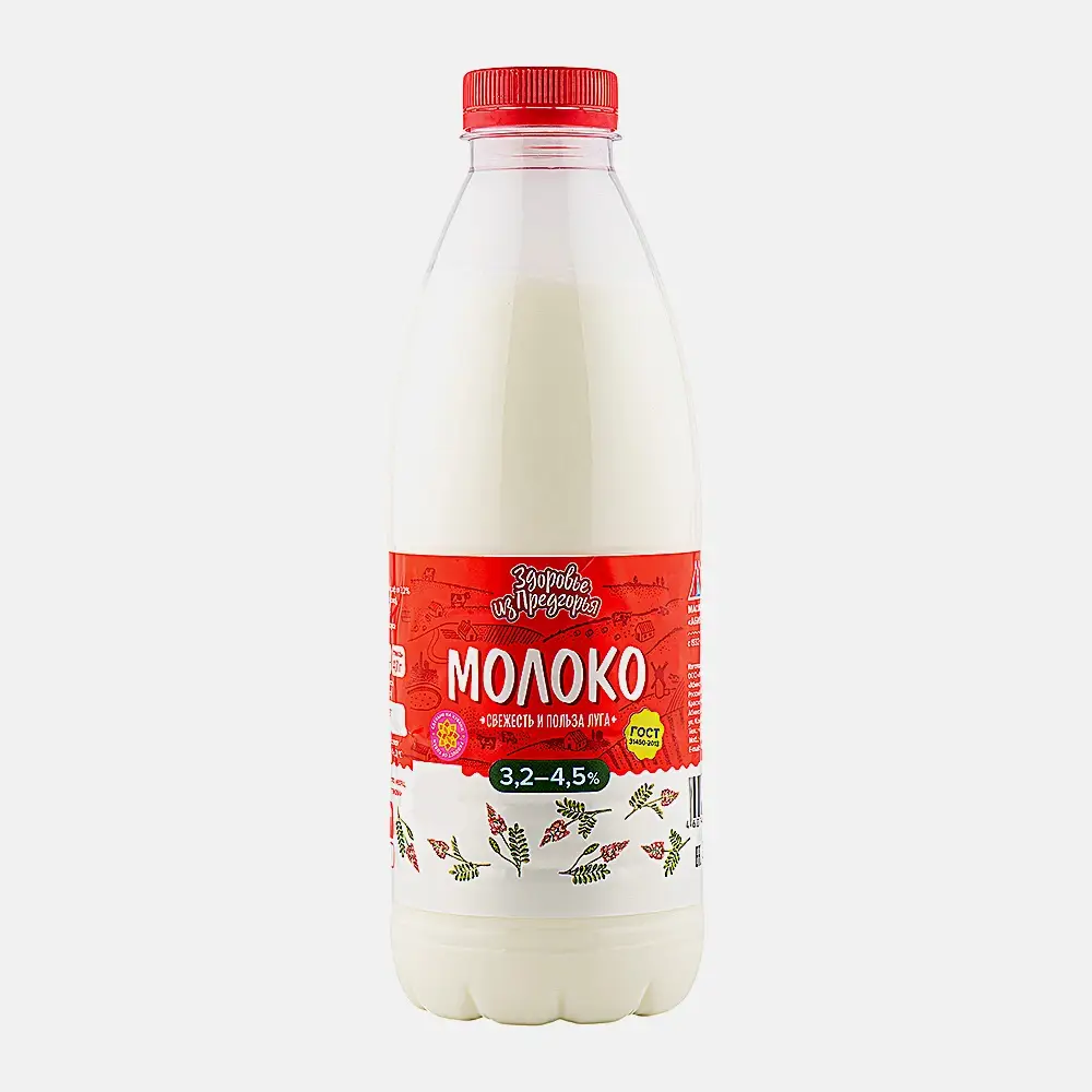 Молоко Здоровье из Предгорья пастеризованное 3.2-4.5% 900мл Молоко Здоровье из Предгорья пастеризованное 3.2-4.5% 900мл