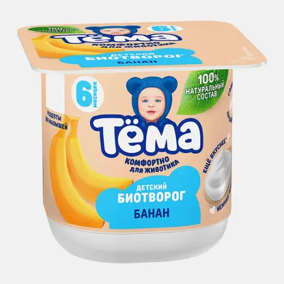 Биотворог банан Тема 4% 95г