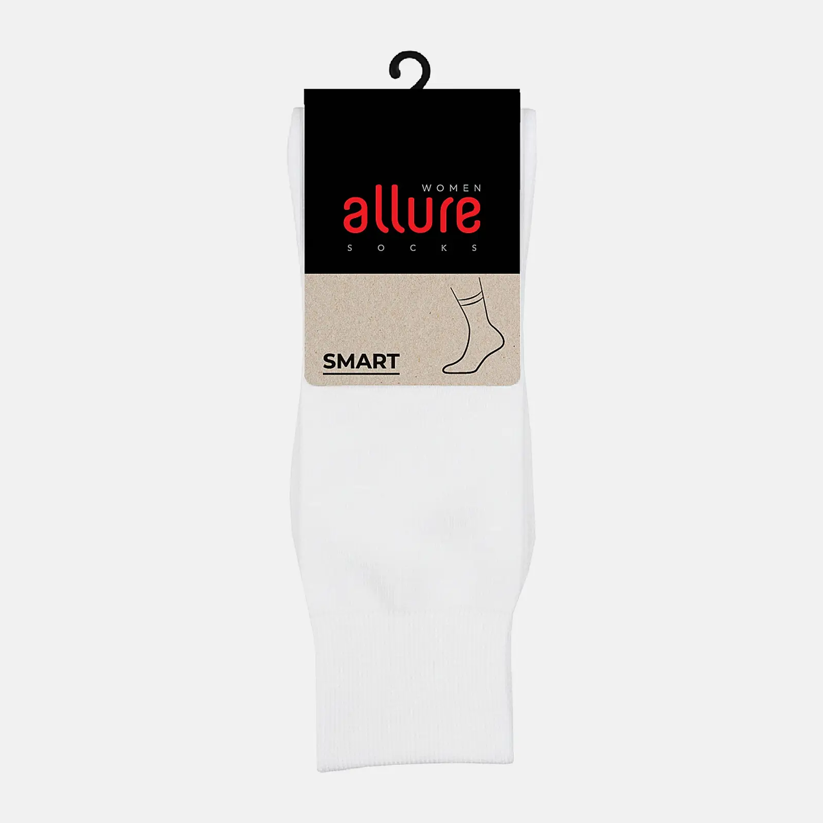 Женские носки белые Classic р.38-40 Allure Smart