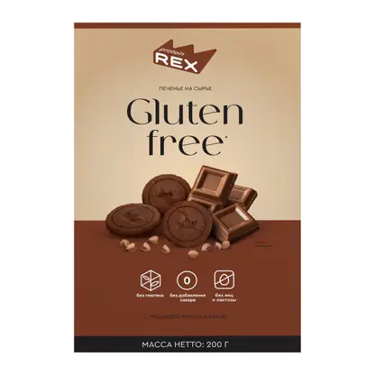 Изображение товара Печенье Protein Rex с гречневой мукой без сахара 200г