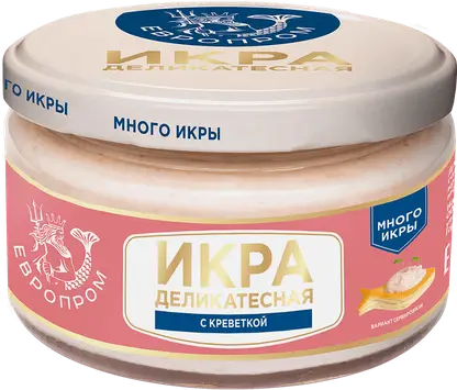 Икра мойвы Европром деликатесная с креветкой 180г