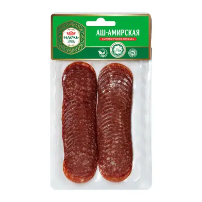 Изображение товара Колбаса Идель Аш-Амирская сырокопченая нарезка 80г