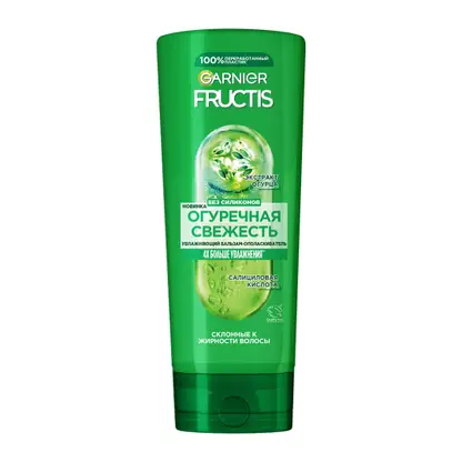 Бальзам-ополаскиватель Garnier Fructis Укрепляющий Огуречная свежесть для волос склонных к жирности 387мл