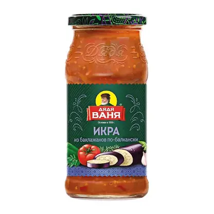 Изображение товара Икра из баклажан по-балкански Дядя Ваня 350г натуральный продукт