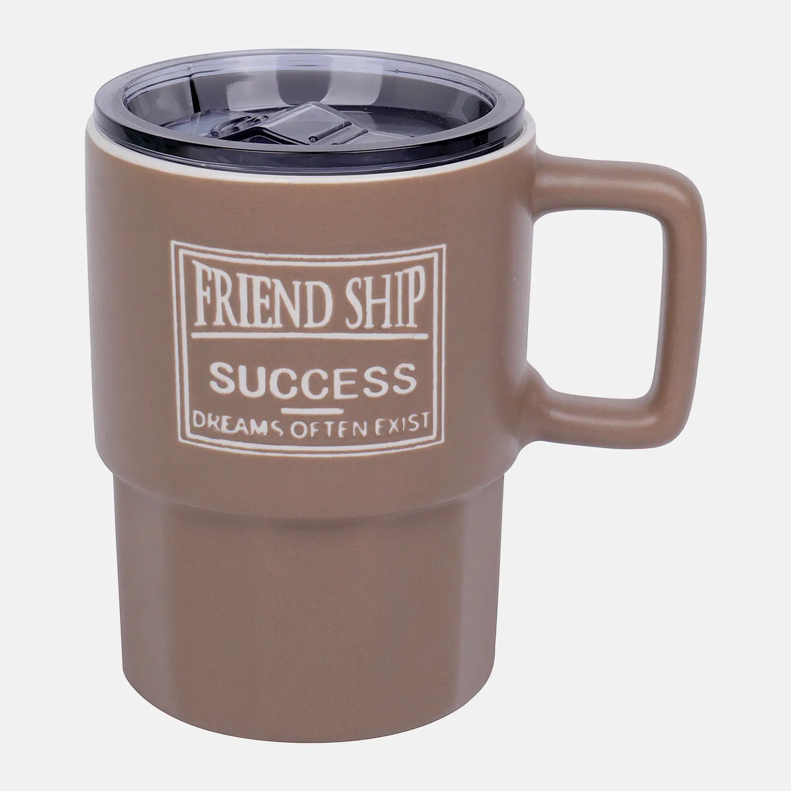 Кружка с крышкой 500мл в ассортименте