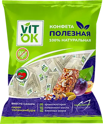 Конфеты с топинамбуром Vitok 150г