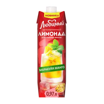 Изображение товара Лимонад манго-маракуйя Любимый 970мл Изображение товара Лимонад манго-маракуйя Любимый 970мл