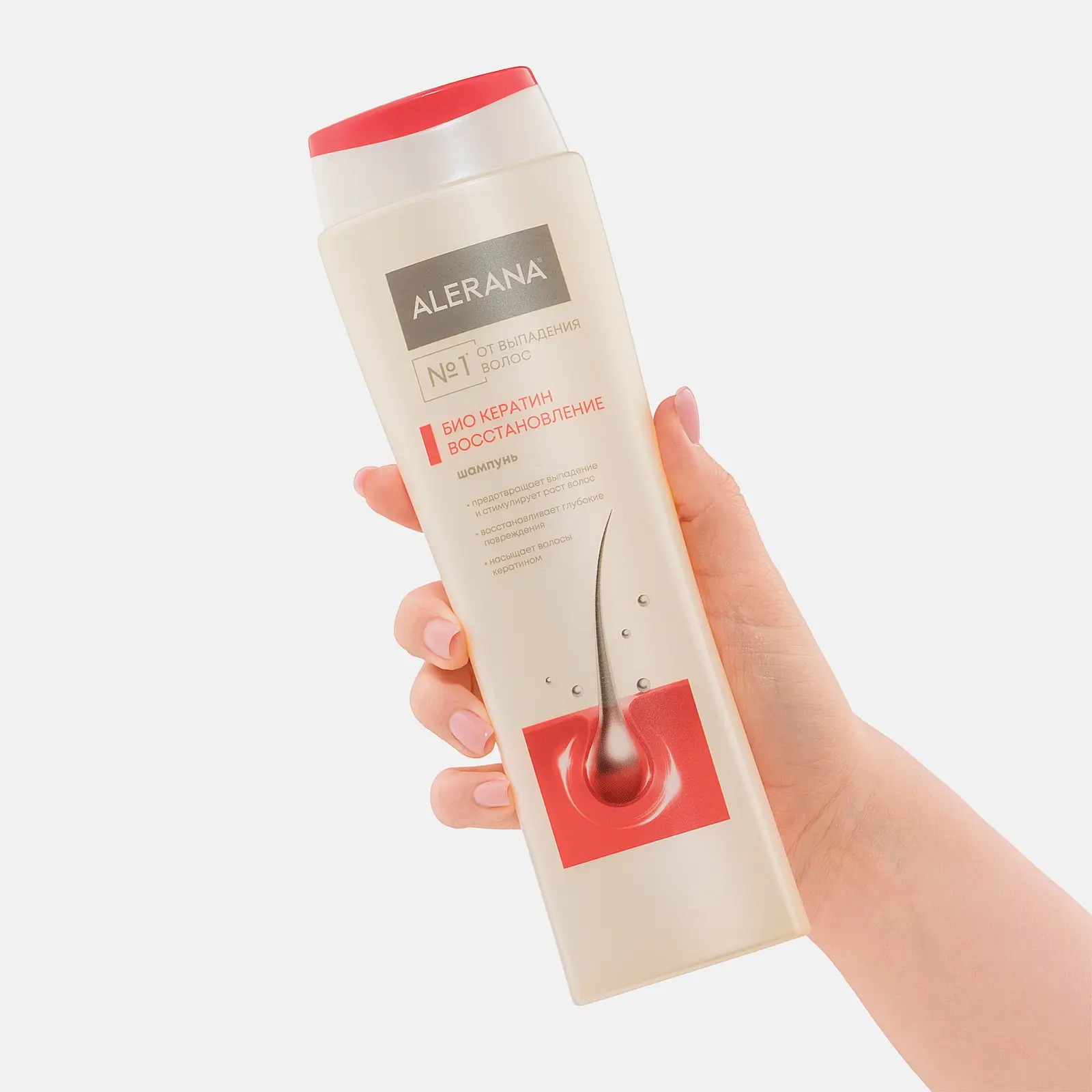 Шампунь для волос Alerana с Био кератином восстанавливающий женский 400мл
