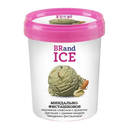 Изображение товара Мороженое сливочное Миндально-фисташковое Brandice 10% 500г