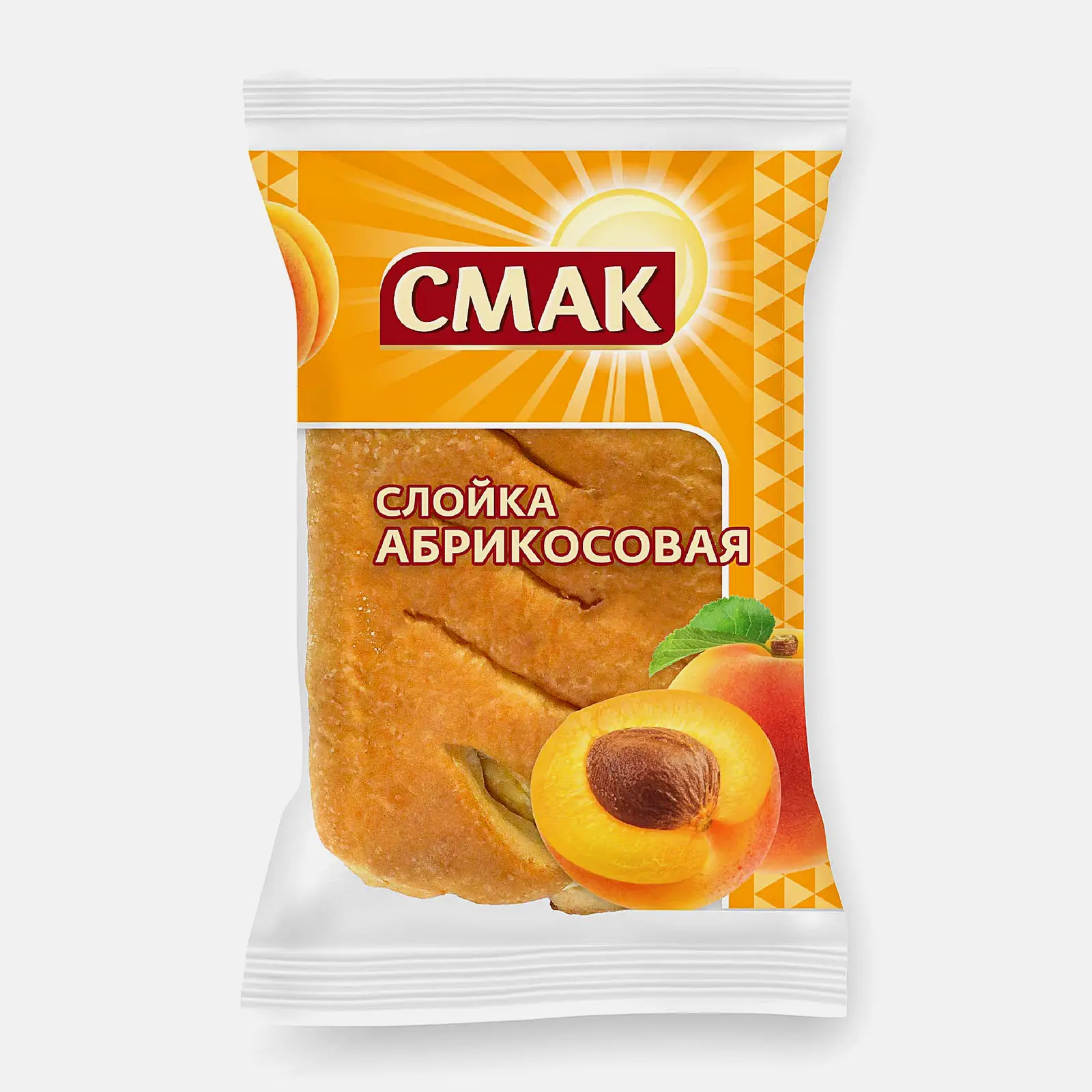 Изображение товара Слойка с абрикосовой начинкой Смак 60г