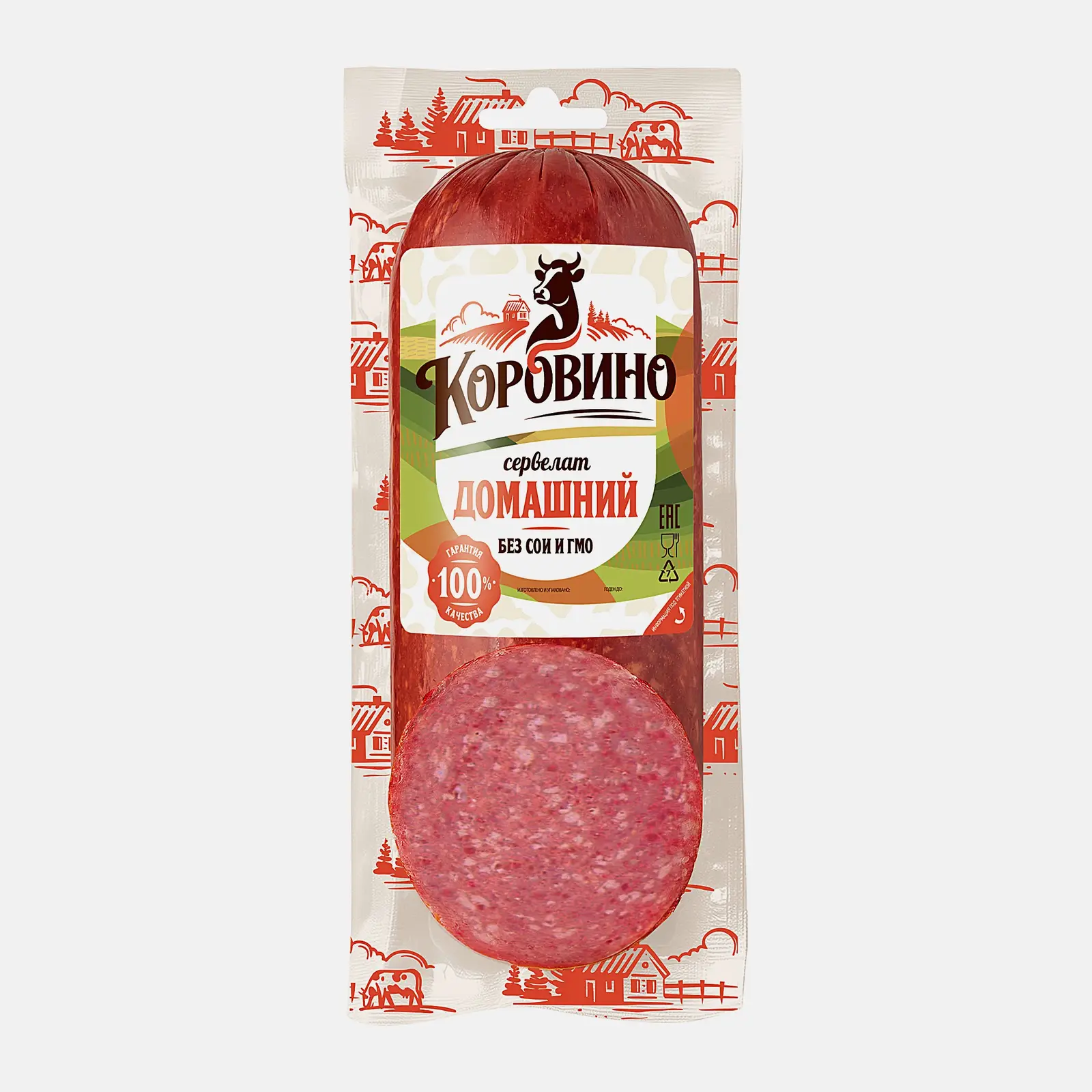 Сервелат Домашний варено-копченый Коровино 280г