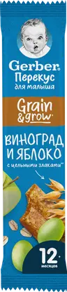 Изображение товара Батончик злаковый Gerber Яблоко и виноград 25г