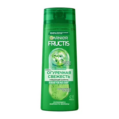 Шампунь Garnier Fructis Укрепляющий Огуречная Свежесть для склонных к жирности волос 400мл