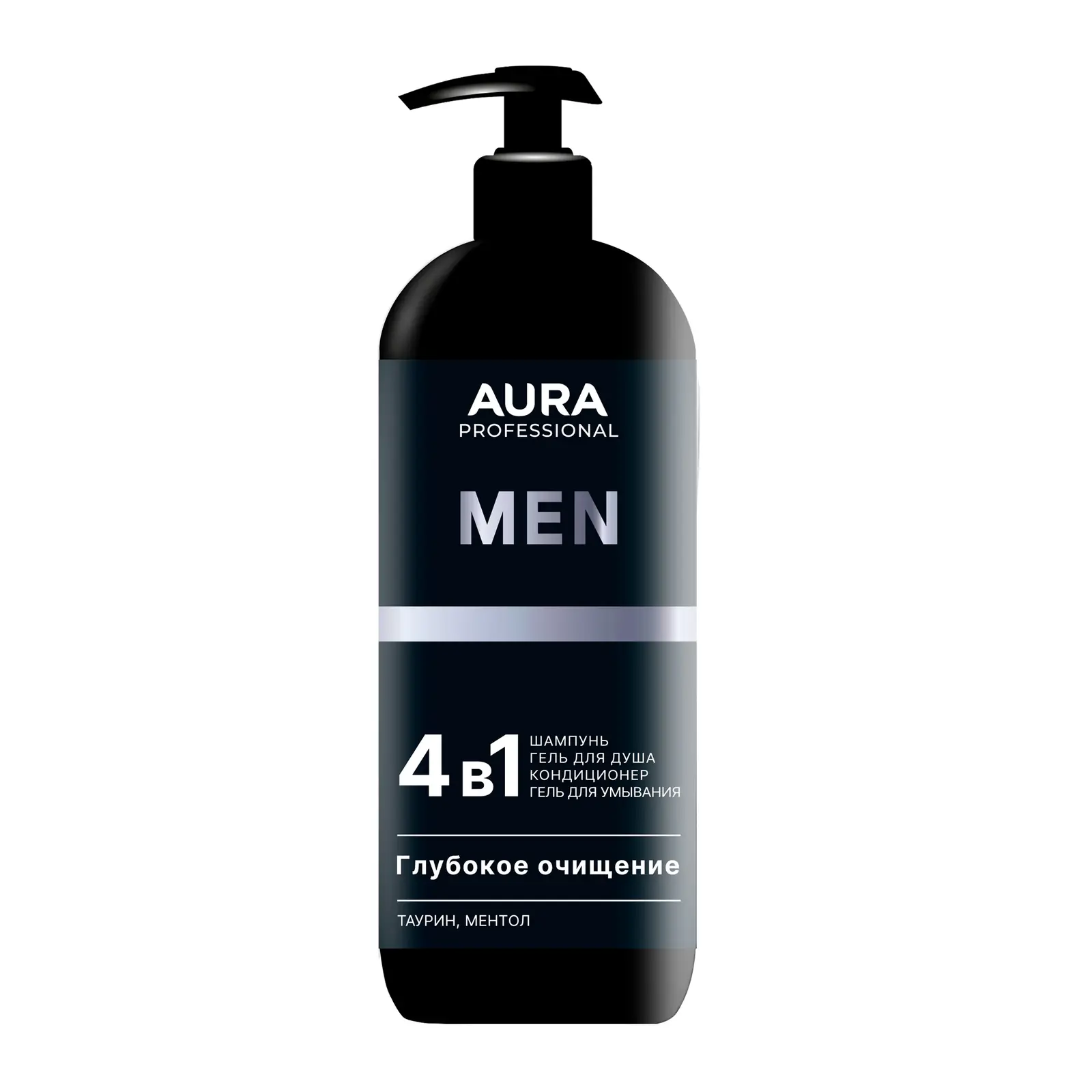 Шампунь для волос Aura Professional Men Глубокое очищение 4в1 1л
