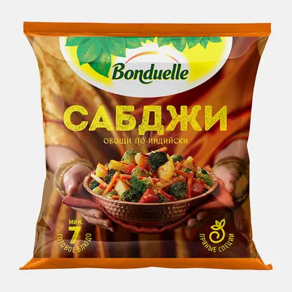 Овощи Бондюэль по-индийски Пряные Сабджи быстрозамороженные 400г