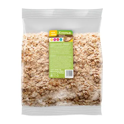 Изображение товара Хлопья Моя цена Геркулес овсяные 400г