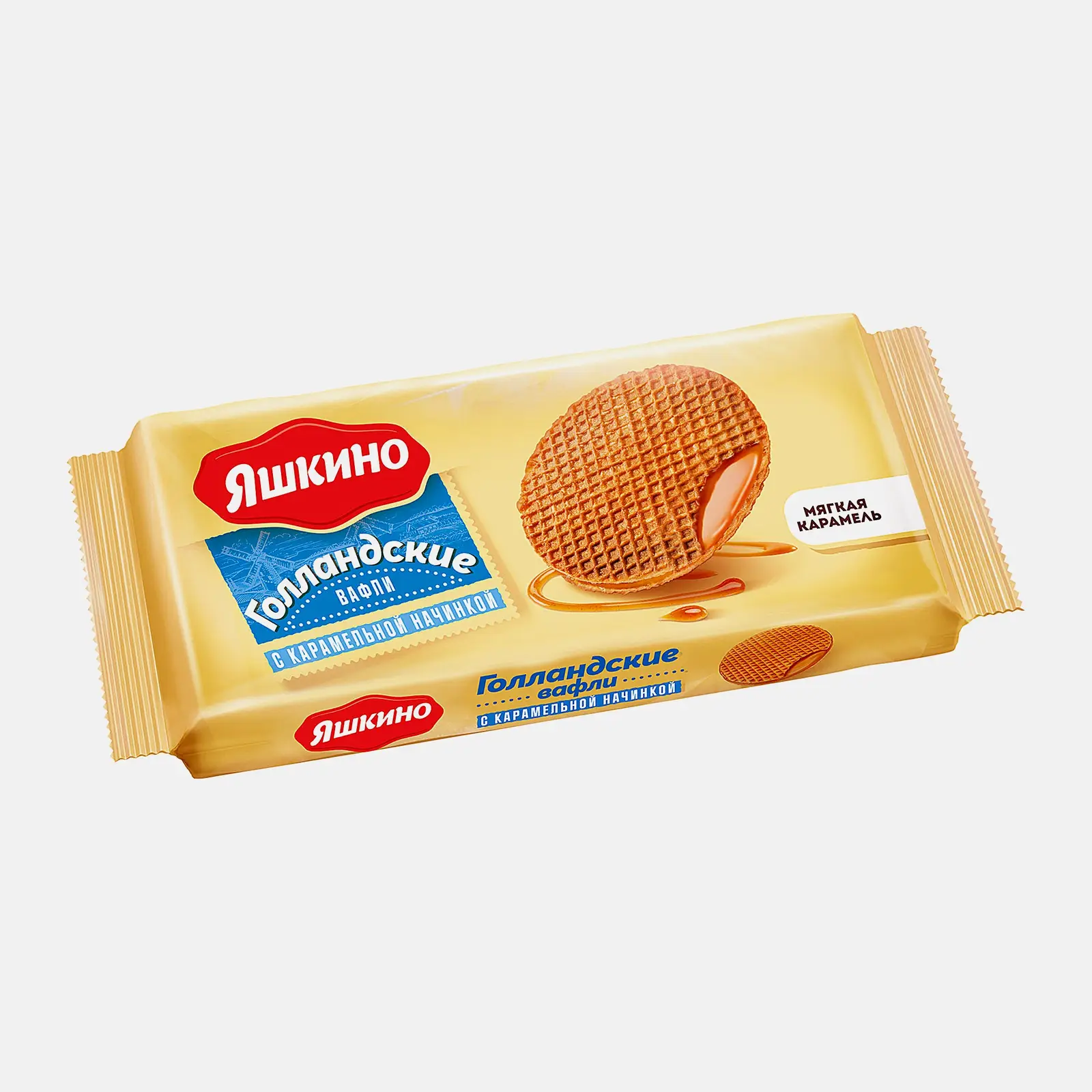 Изображение товара Вафли Голландские с карамельной начинкой Яшкино 290 г оригинальный вкус