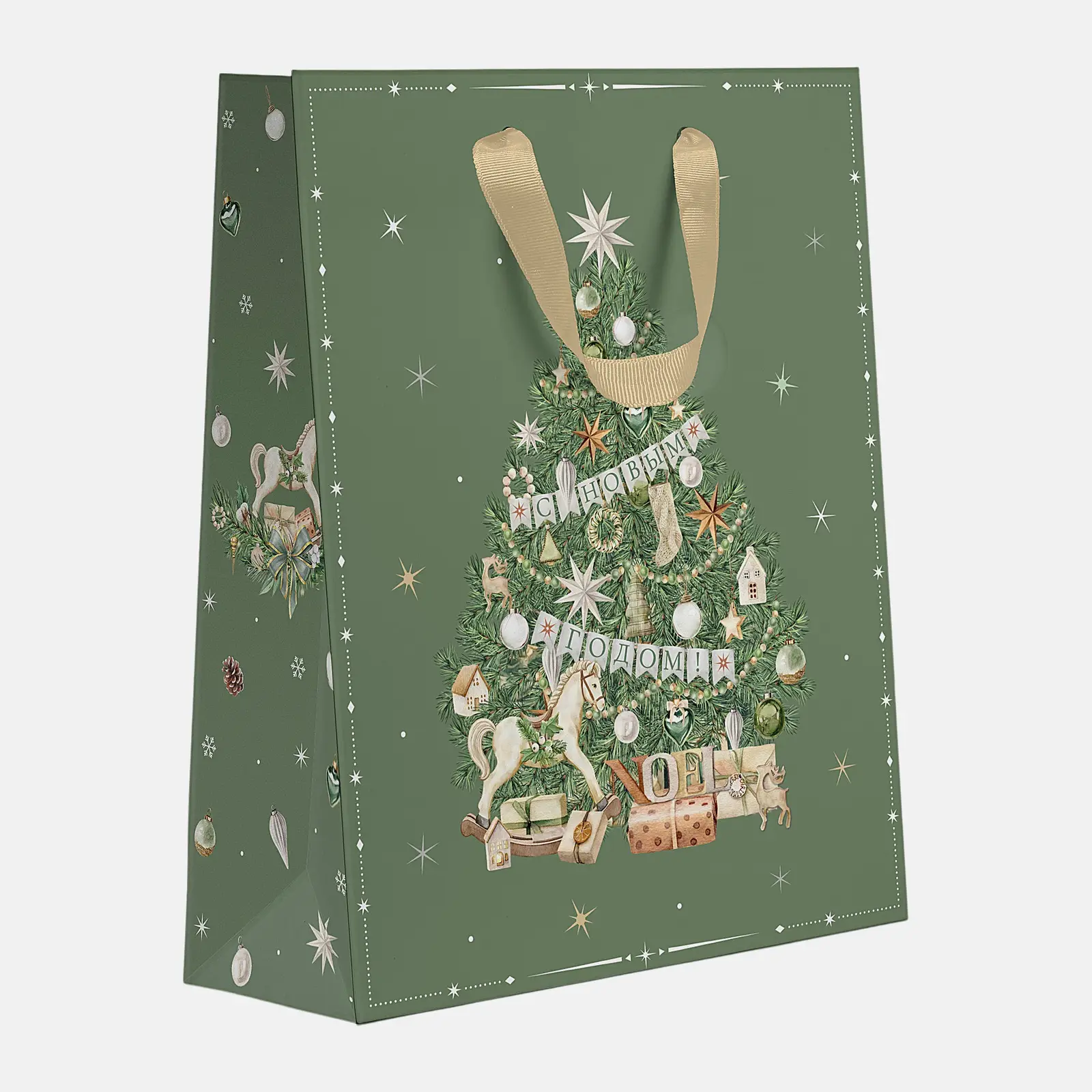 Подарочный пакет Christmas Woodland Сити Хоум Трейд 31*25*11см в ассортименте - фото 4