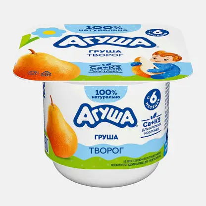 Творог детский Груша Агуша с 6 месяцев 3.9% 100г
