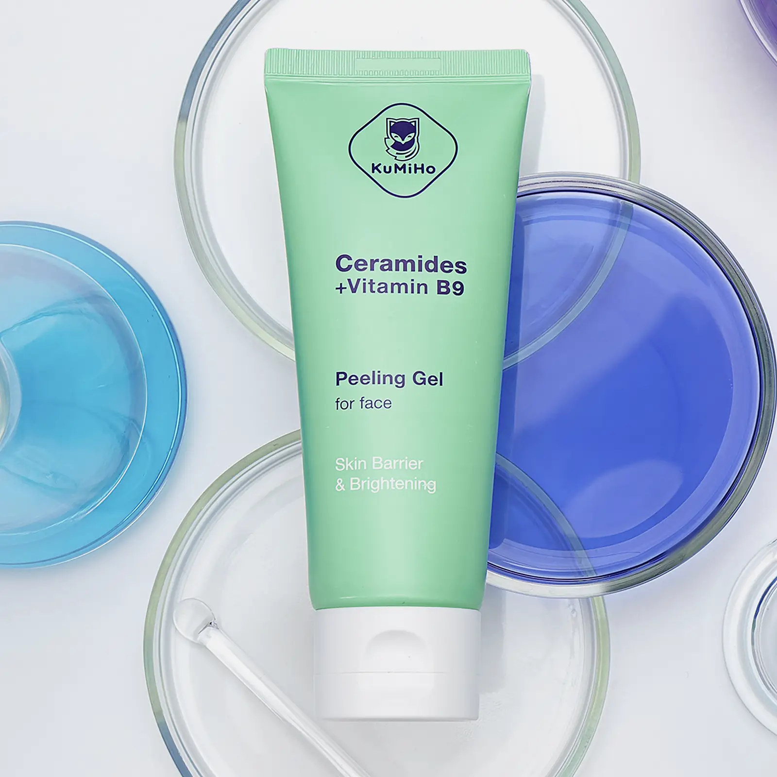 Пилинг-гель для лица Kumiho Fluid с церамидами и витамином В9 100мл