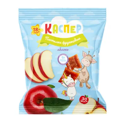 Изображение товара Пастилки Каспер фруктовые яблоко 30г