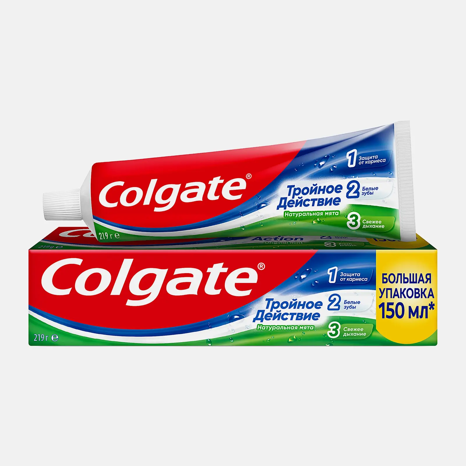 Изображение товара Зубная паста Colgate Тройное действие 150мл защита и свежесть дыхания