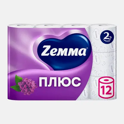 Туалетная бумага Zewa Плюс Сирень 2 слоя 12 рулонов в ассортименте