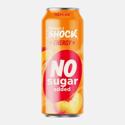 Напиток энергетический персик Fitness Shock Energy 450мл