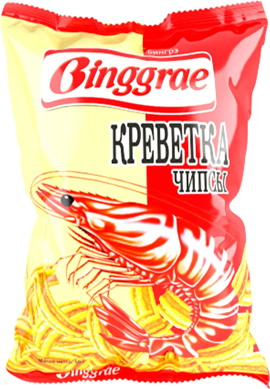 Изображение товара Чипсы Binggrae Креветка 50г не обжаренные с натуральным вкусом креветки