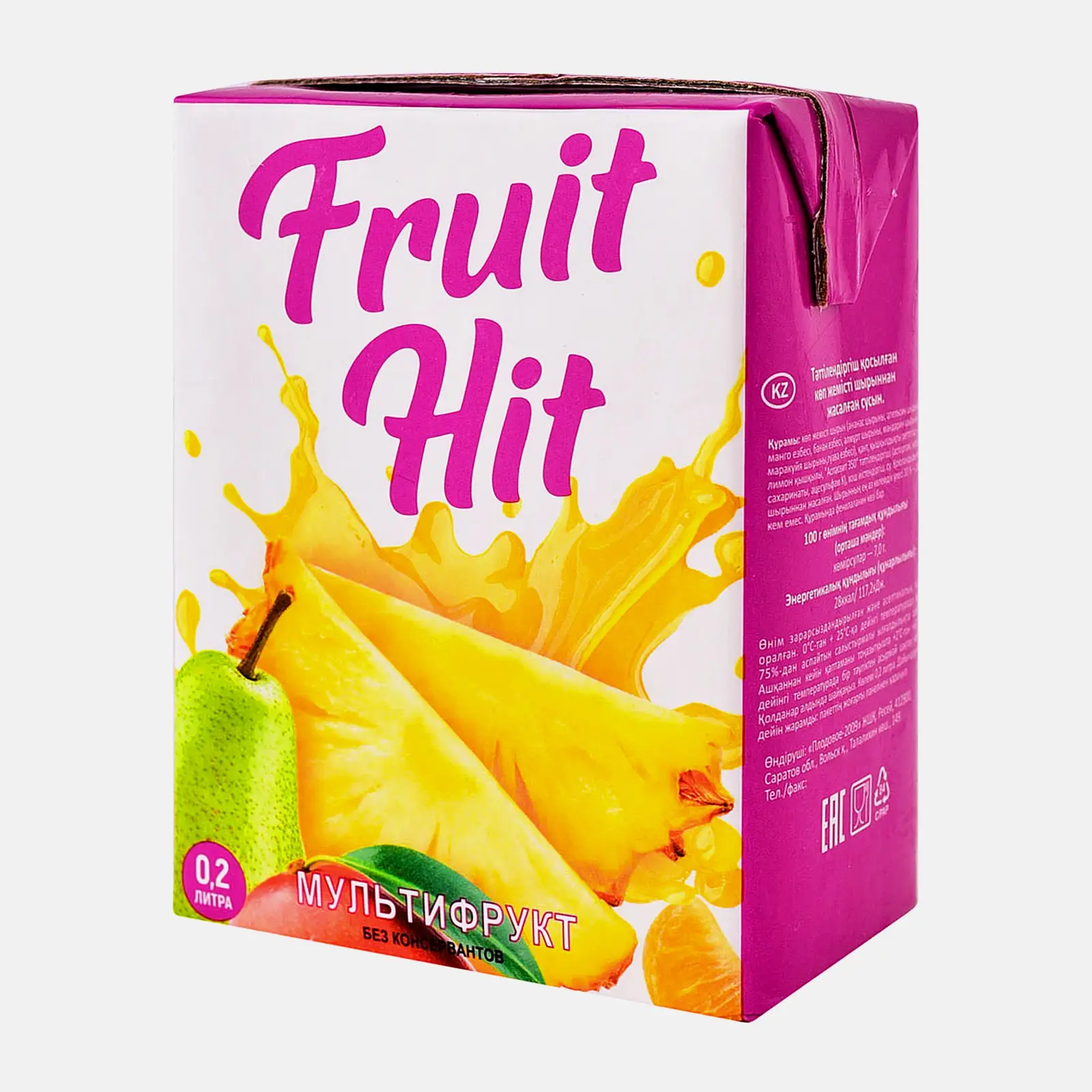 Нектар Fruit Hit Мультифруктовый 200мл Нектар Fruit Hit Мультифруктовый 200мл