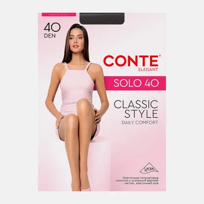 Колготки женские Conte Solo 40 черные р.5